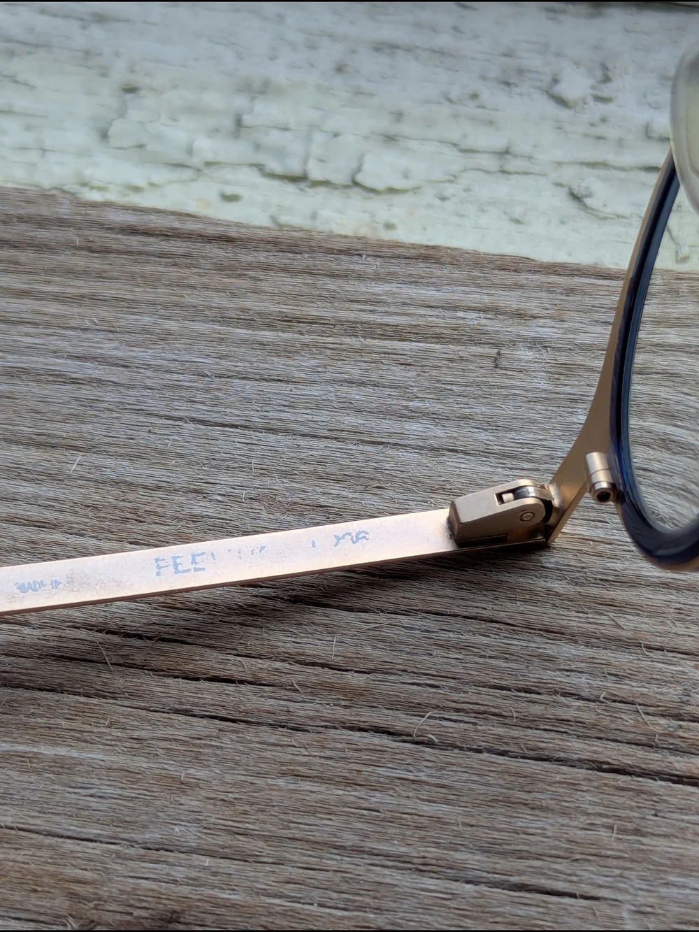 Gold and Blue Women's Eyeglass Frames